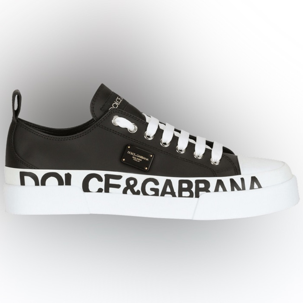Dolce & Gabbana Women’s Portofino Logo Print Sneakers Size 6.5-7.5 US - Picture 3 of 17